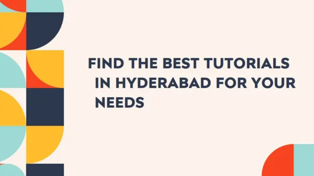 Some popular types of tutorials in Hyderabad